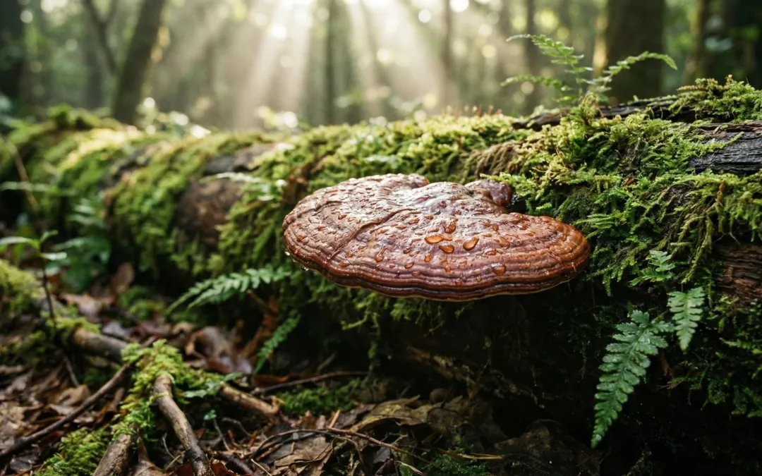 Grzyby reishi (lakownica żółtawa) – właściwości, działanie i dawkowanie