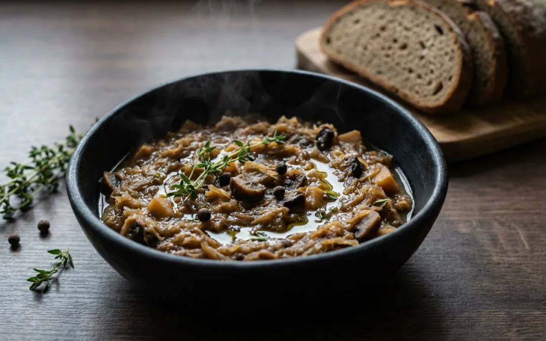 Przepis na wege bigos z kiszonej kapusty