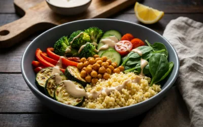 Niskokaloryczny obiad wege – buddha bowl z warzywami